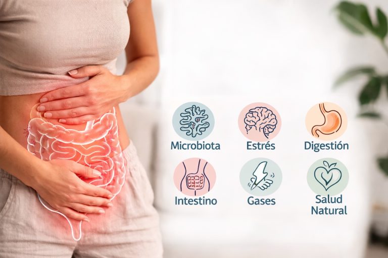 hinchazón abdominal causas digestivas microbiota estrés gases intestinales