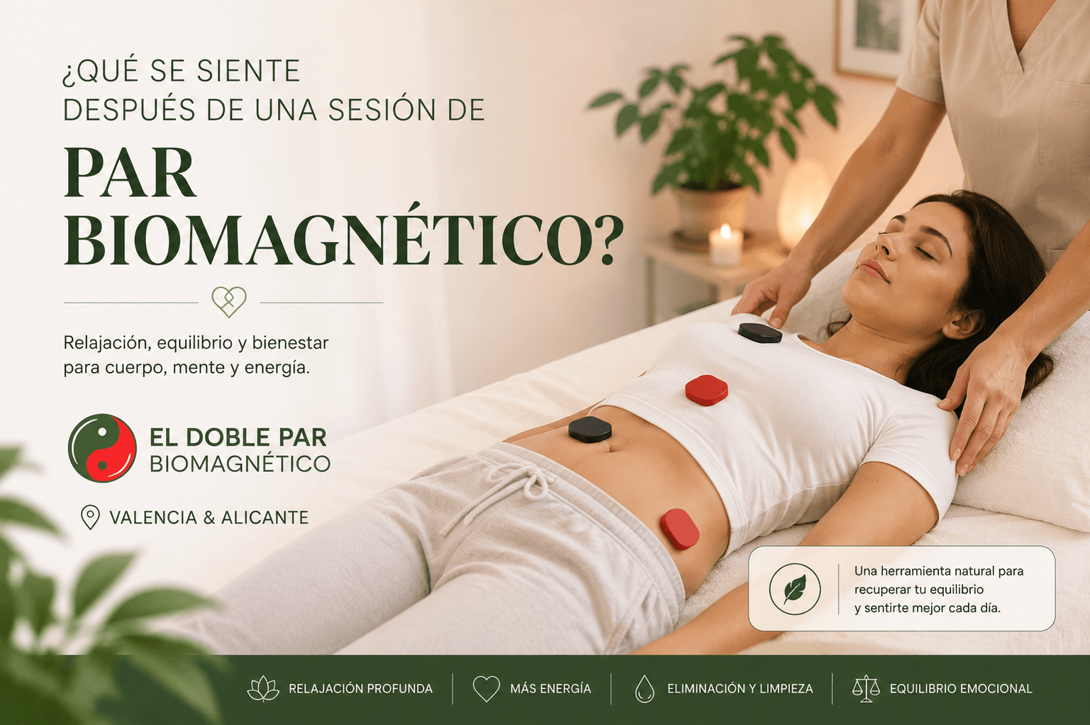Sesión de Par Biomagnético en Valencia y Alicante con terapia de biomagnetismo e imanes terapéuticos